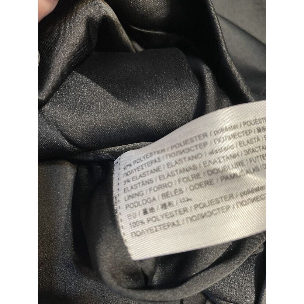 MNG Mango Women's Vestido‎ Cutie Mini Dress Size 8 NWT BLACK  Pockets Lace Up - Picture 12 of 14